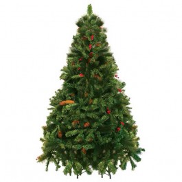 Árvore de Natal Decorada Alpina com 180cm com Pés de Ferro