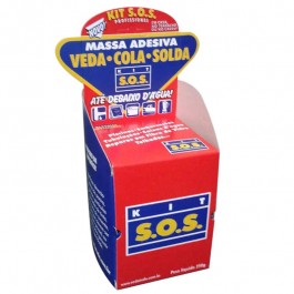Cola Massa Cinza Epoxi Kit Sos 250 G