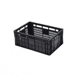 Contentor Plástico Hortifruti 57x37x22 Preto