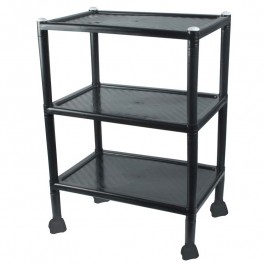 Estante Modular Plástica 3 Andares Preto