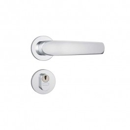 Fechadura Externa Alavanca Inox 80309 Roseta Redonda Stam