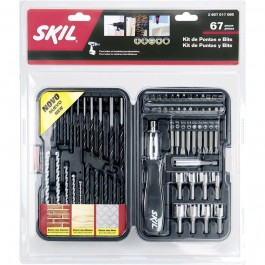 Kit De Acessórios Bits, Brocas E Soquete Com 67 Peças Skil 3