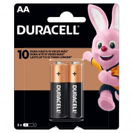 Pilha Alcalina Pequena AA Duracell com 2 Unidades