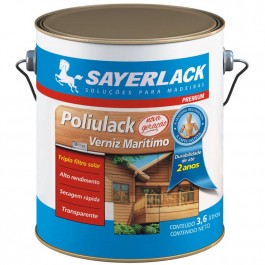 Verniz Marítimo Poliulack Premium Sayerlack 3,6L Brilhante 3