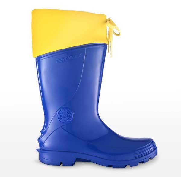 Bota Sete L guas Capataz Na tica Azul E Amarelo Kaury