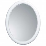 Espelheira (moldura + Espelho) Oval Branco A 56x44 Primor