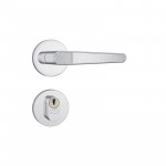 Fechadura Externa Alavanca Inox 80303 Roseta Redonda Stam