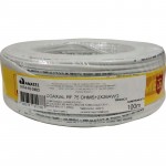 Fio Coaxial Circuito De Tv (camera) Branco Com 100 Metros