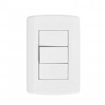 Interruptor 1 Tecla Paralela 2x4 com Placa Modular Pluzie