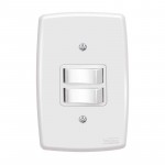 Interruptor 2 Teclas Simples 10A 2x4 com Placa Walma