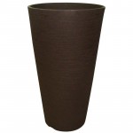 Vaso Para Jardim Cônico 56 Cm Cor Café