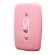 Interruptor 1 Tecla  Simples 2x4 com Placa Modular Rosa Pluzie