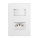 Interruptor 1 Tecla Simples e 1 Tomada 10A 2x4 com Placa Modular Walma