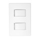 Interruptor 2 Teclas Simples 2x4 com Placa Modular Walma