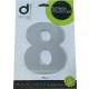 Número Residencial Algarismo Alumínio Espelhado com PVC 15 Cm No 8 Decore