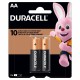 Pilha Alcalina Pequena AA Duracell com 2 Unidades